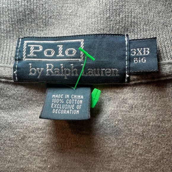 Polo by Ralph Lauren Classic Polo Shirt Men Size 3XB Gray/Blue Preppy Normcore - Picture 3 of 3